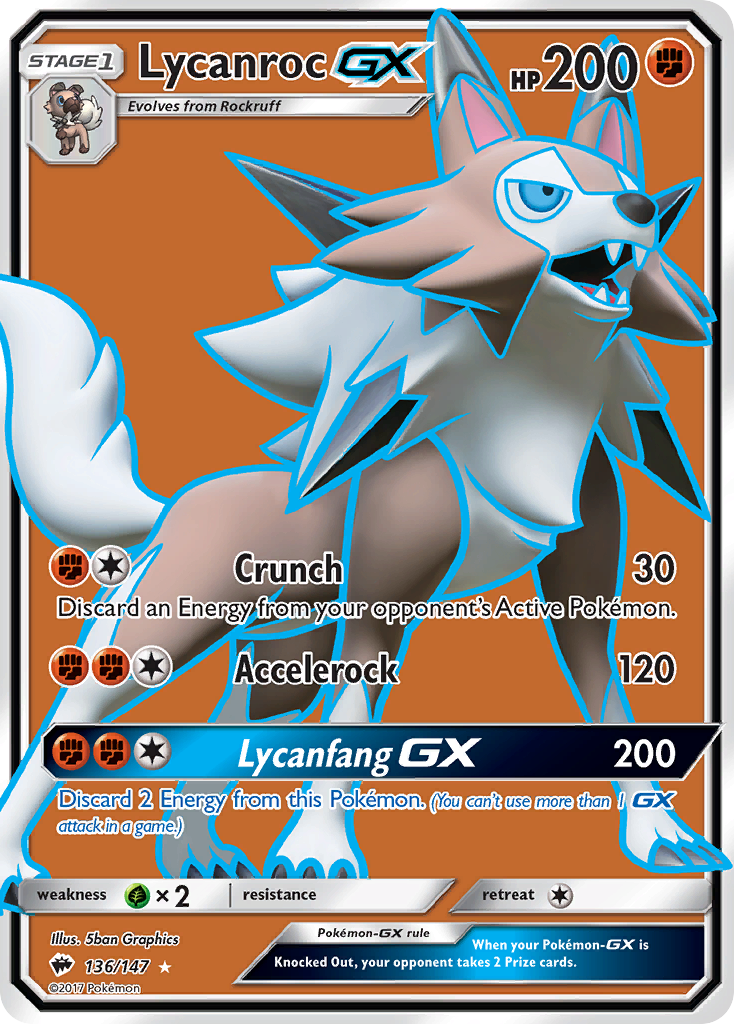 Lycanroc GX (136/147) [Sun & Moon: Burning Shadows] | Tables and Towers