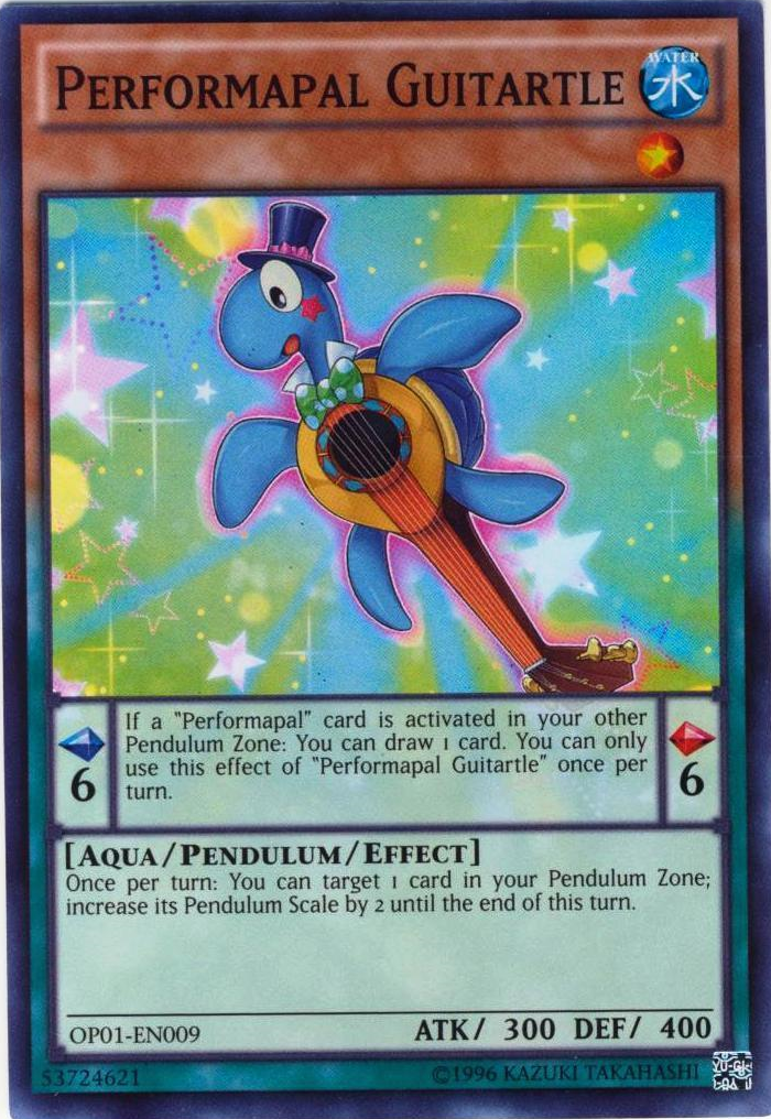 Performapal Guitartle [OP01-EN009] Super Rare | Tables and Towers