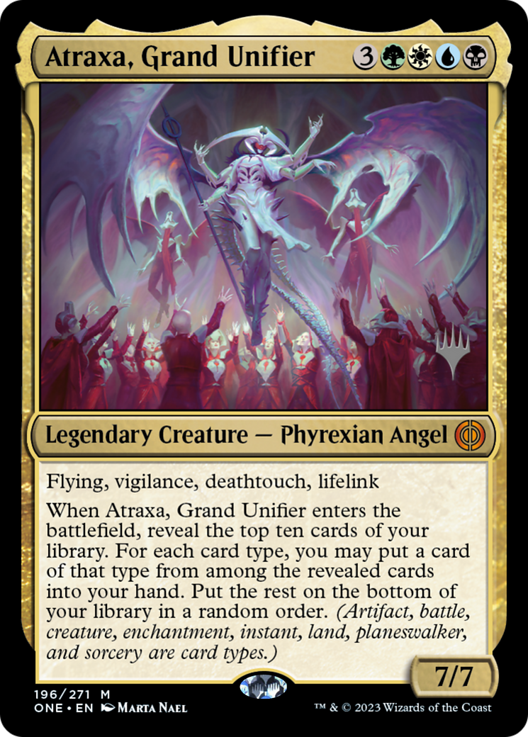 Atraxa, Grand Unifier (Promo Pack) [Phyrexia: All Will Be One Promos] | Tables and Towers