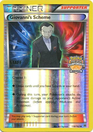 Giovanni's Scheme (138/162) (Championship Promo Staff) [XY: BREAKthrough] | Tables and Towers