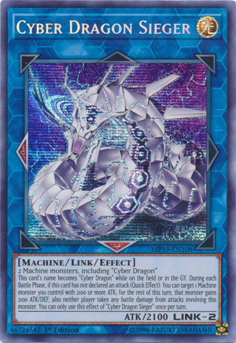 Cyber Dragon Sieger [MP19-EN108] Prismatic Secret Rare | Tables and Towers