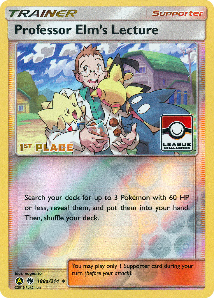 Professor Elm's Lecture (188a/214) (League Promo 1st Place) [Sun & Moon: Lost Thunder] | Tables and Towers