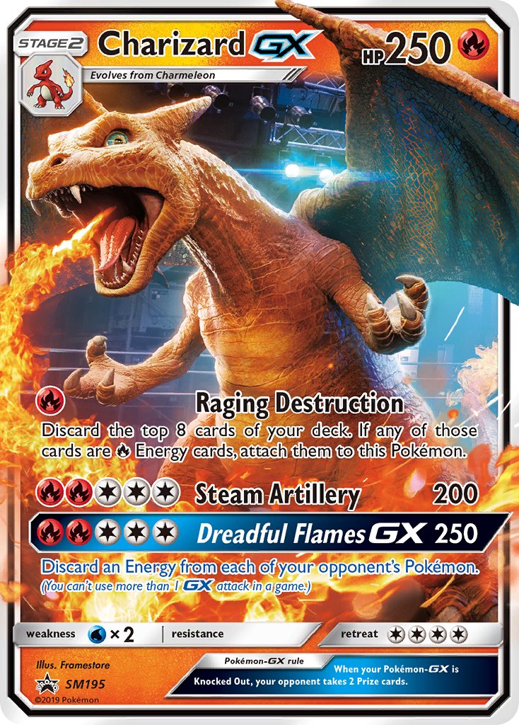 Charizard GX (SM195) [Sun & Moon: Black Star Promos] | Tables and Towers