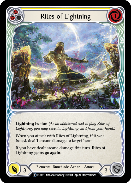 Rites of Lightning (Yellow) [U-ELE071] (Tales of Aria Unlimited)  Unlimited Normal | Tables and Towers