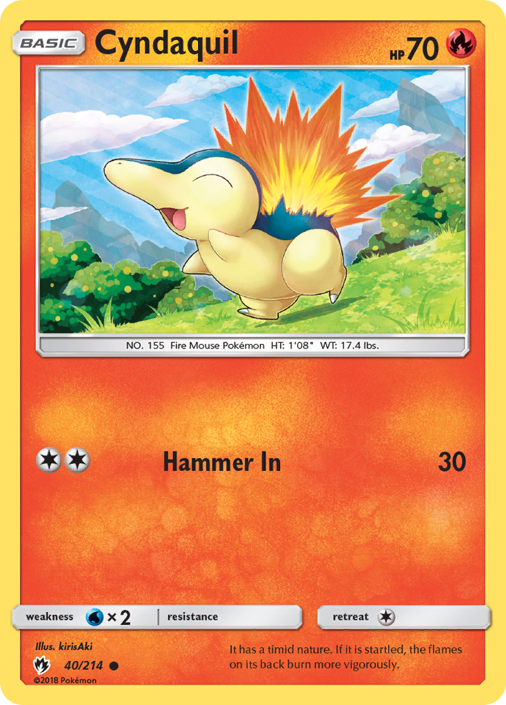 Cyndaquil (40/214) [Sun & Moon: Lost Thunder] | Tables and Towers