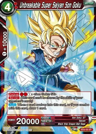 Unbreakable Super Saiyan Son Goku (SD2-03) [Mythic Booster] | Tables and Towers