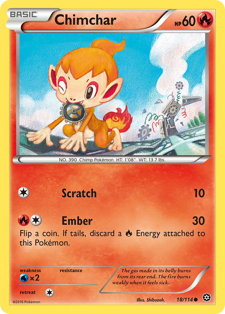 Chimchar (18/114) [XY: Steam Siege] | Tables and Towers