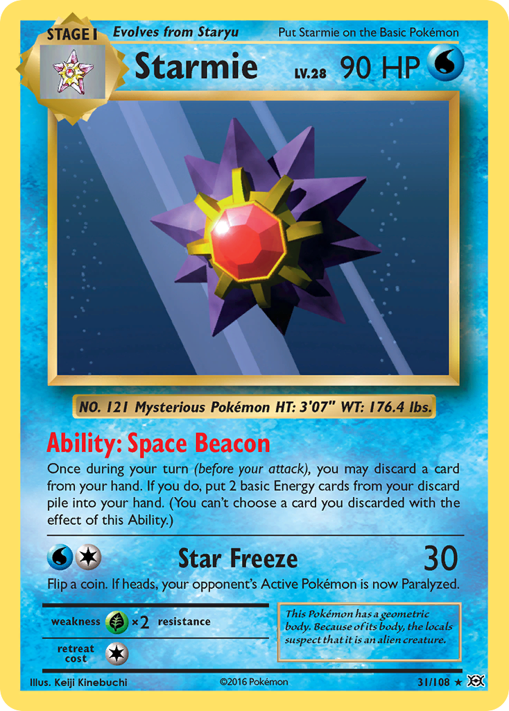 Starmie (31/108) [XY: Evolutions] | Tables and Towers