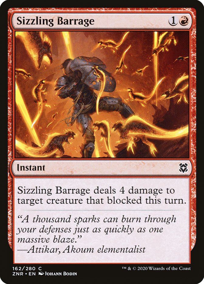 Sizzling Barrage [Zendikar Rising] | Tables and Towers