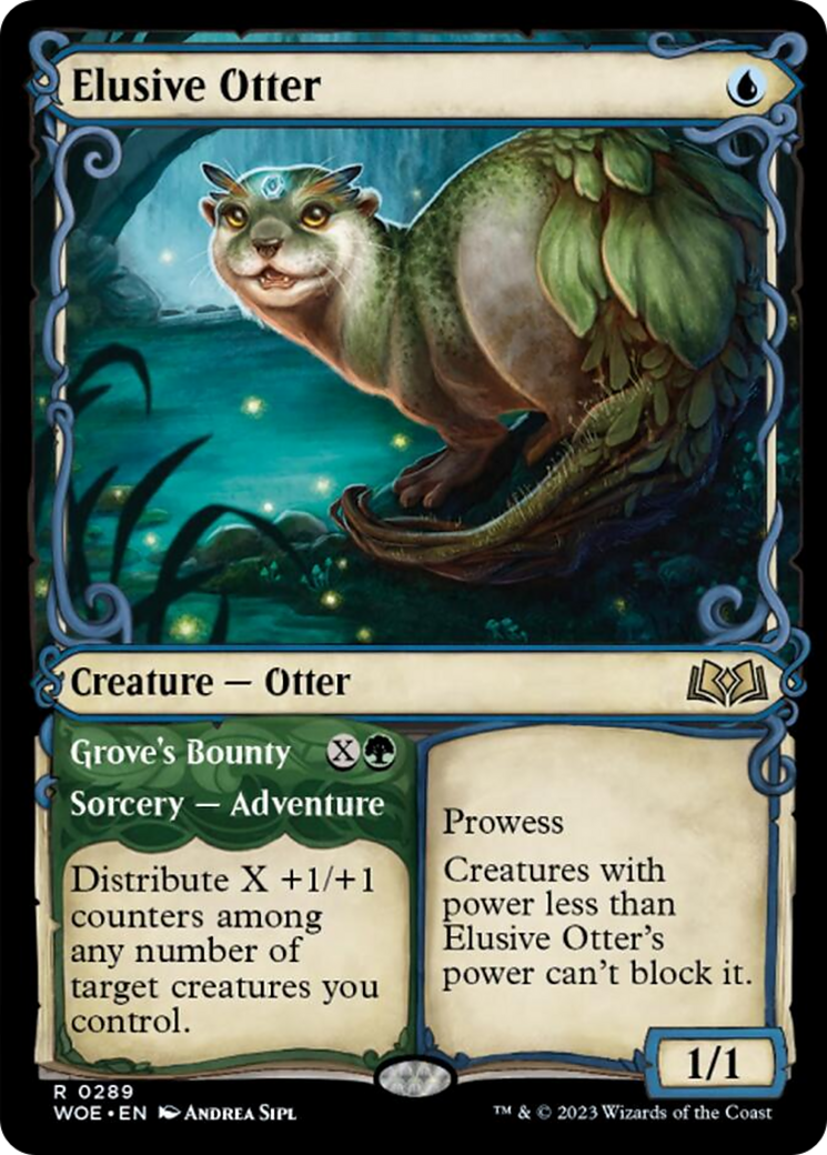 Elusive Otter // Grove's Bounty (Showcase) [Wilds of Eldraine] | Tables and Towers