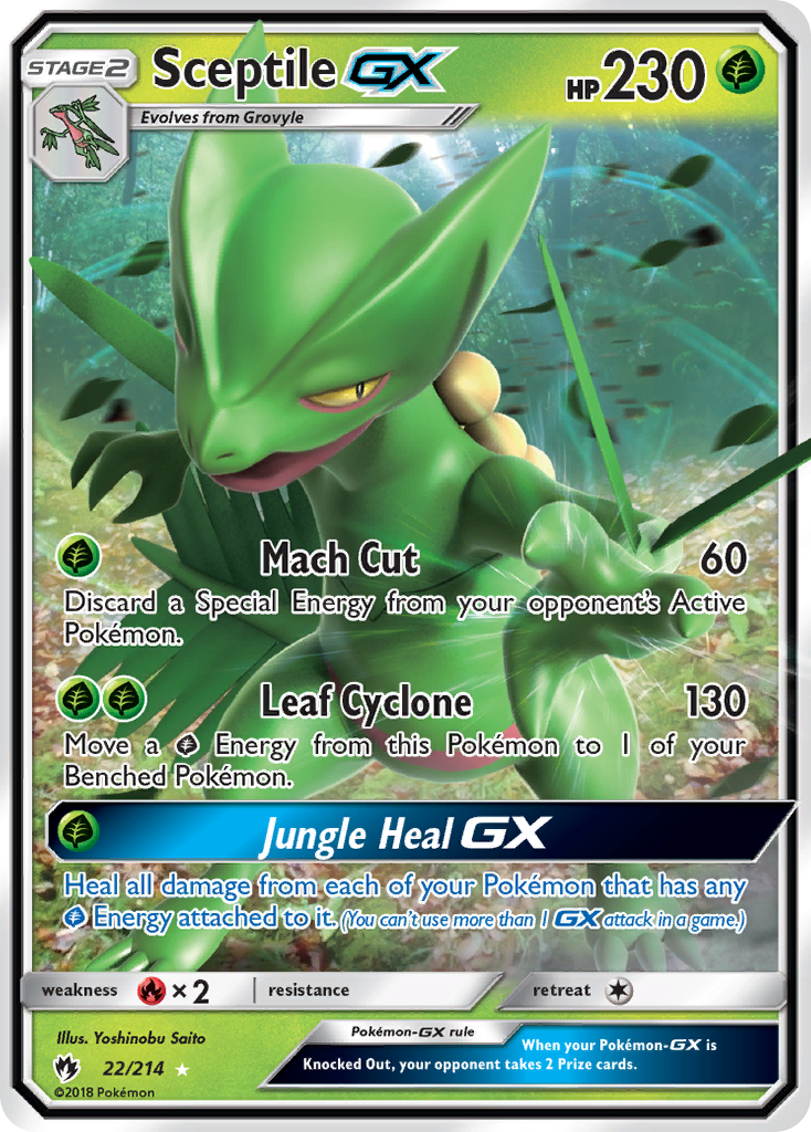 Sceptile GX (22/214) [Sun & Moon: Lost Thunder] | Tables and Towers