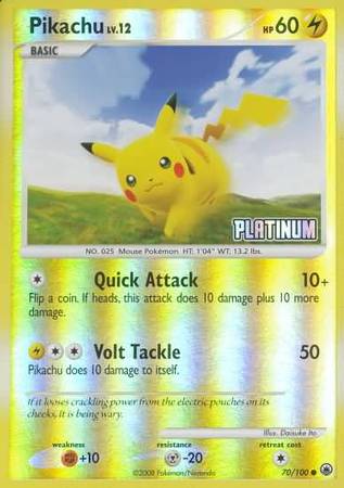 Pikachu (70/100) [Burger King Promos: 2009 Collection] | Tables and Towers