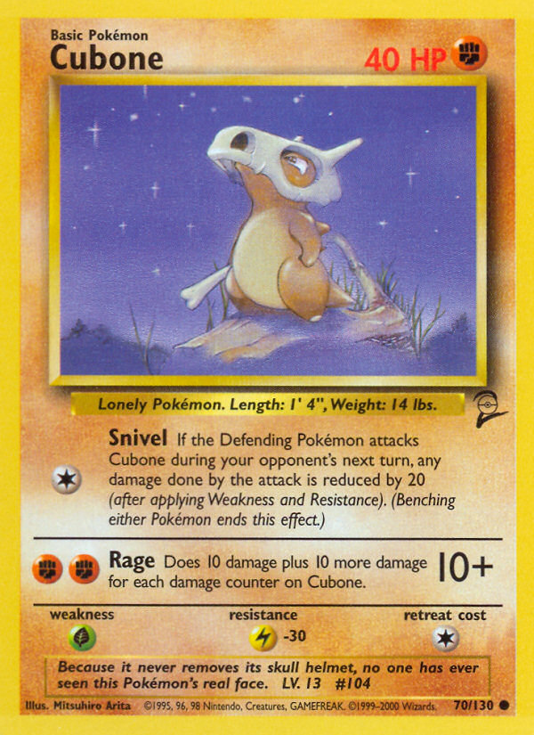 Cubone (70/130) [Base Set 2] | Tables and Towers