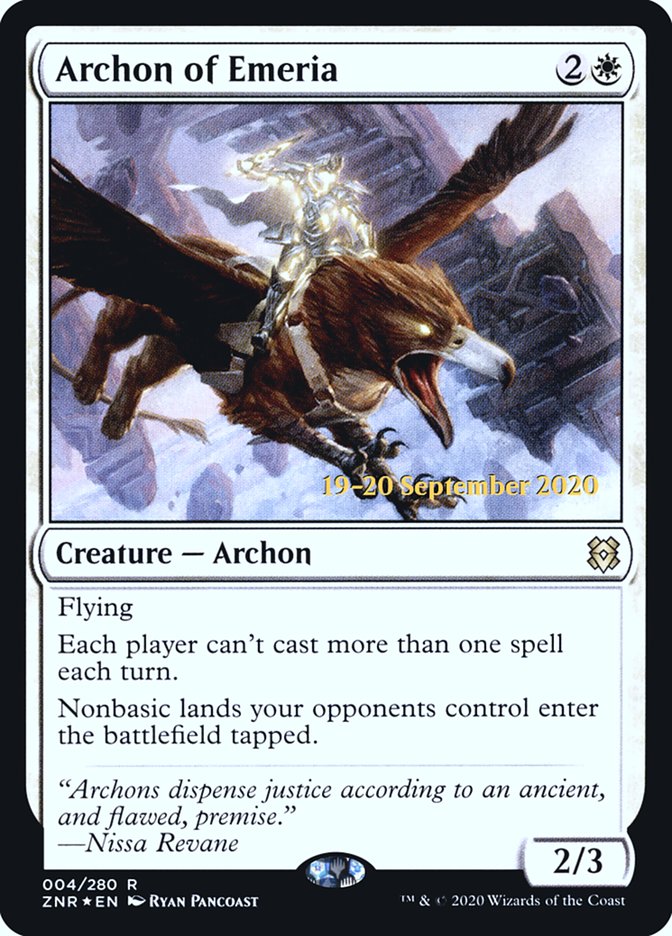 Archon of Emeria [Zendikar Rising Prerelease Promos] | Tables and Towers