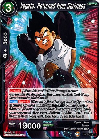 Vegeta, Returned from Darkness (Starter Deck - Shenron's Advent) (SD7-03) [Miraculous Revival] | Tables and Towers