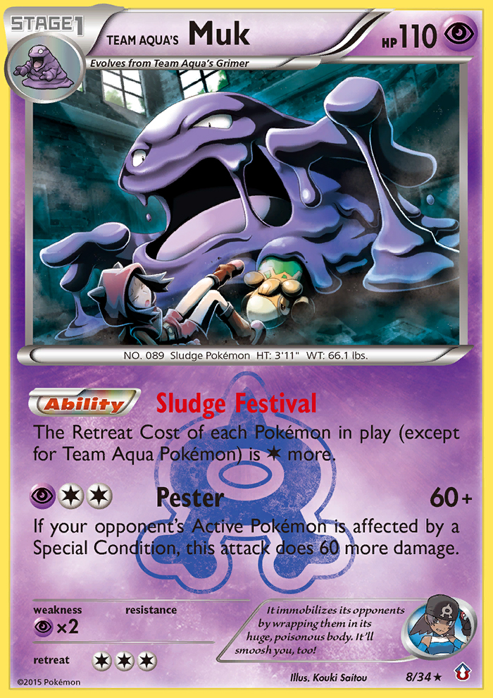 Team Aqua's Muk (8/34) [XY: Double Crisis] | Tables and Towers