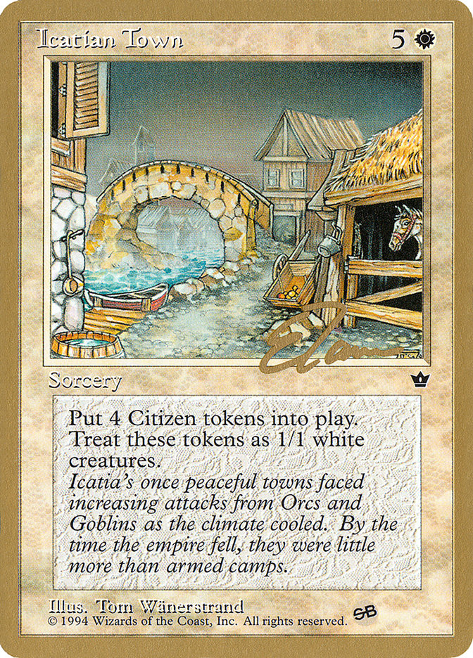 Icatian Town (Eric Tam) (SB) [Pro Tour Collector Set] | Tables and Towers