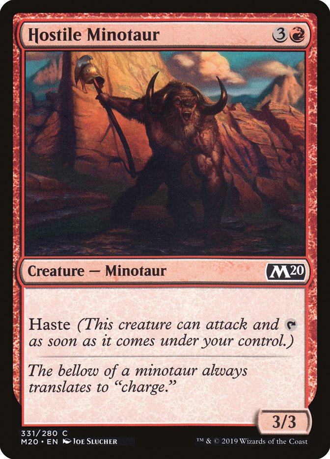 Hostile Minotaur [Core Set 2020] | Tables and Towers