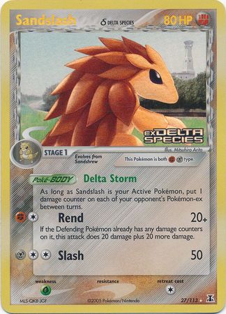 Sandslash (27/113) (Delta Species) (Stamped) [EX: Delta Species] | Tables and Towers