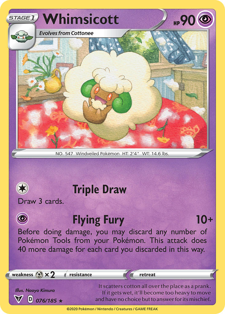 Whimsicott (076/185) [Sword & Shield: Vivid Voltage] | Tables and Towers