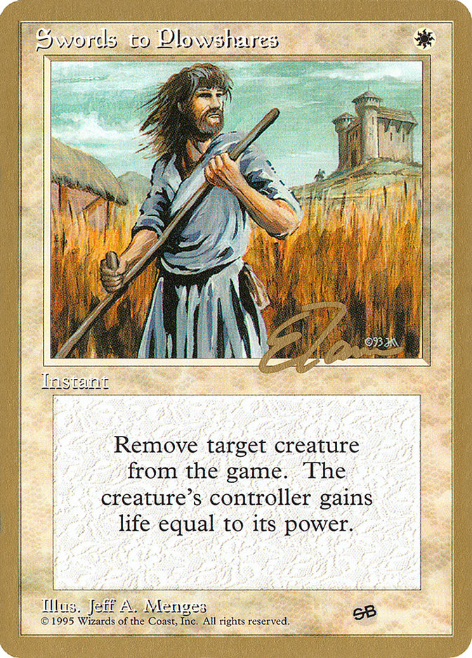 Swords to Plowshares (Eric Tam) (SB) [Pro Tour Collector Set] | Tables and Towers