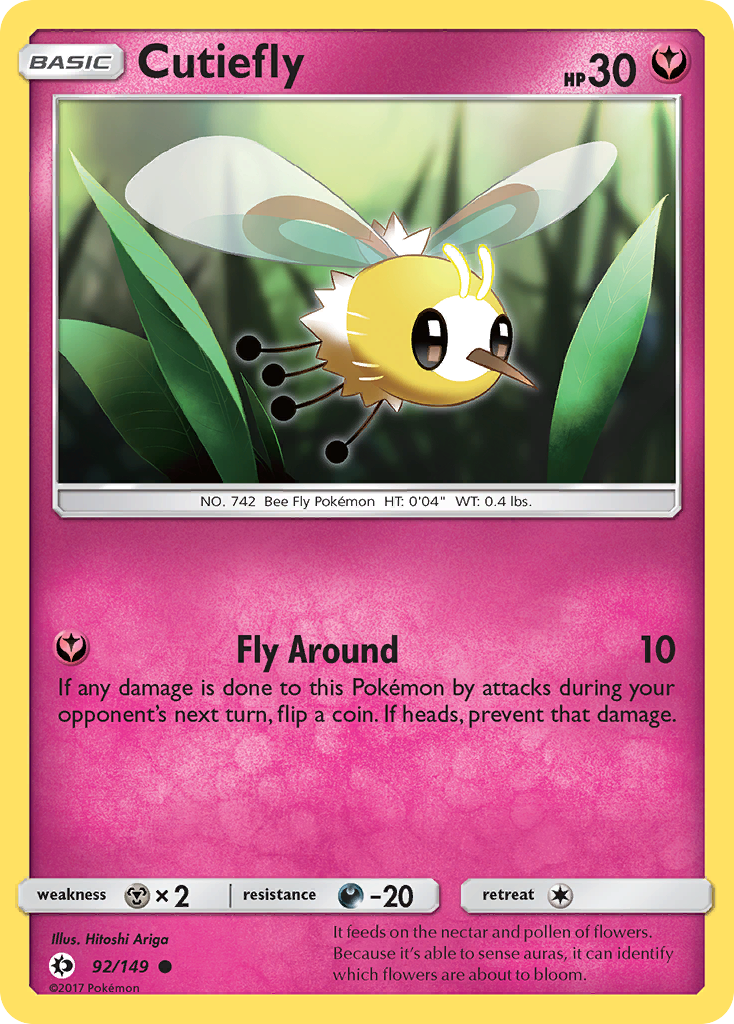 Cutiefly (92/149) [Sun & Moon: Base Set] | Tables and Towers