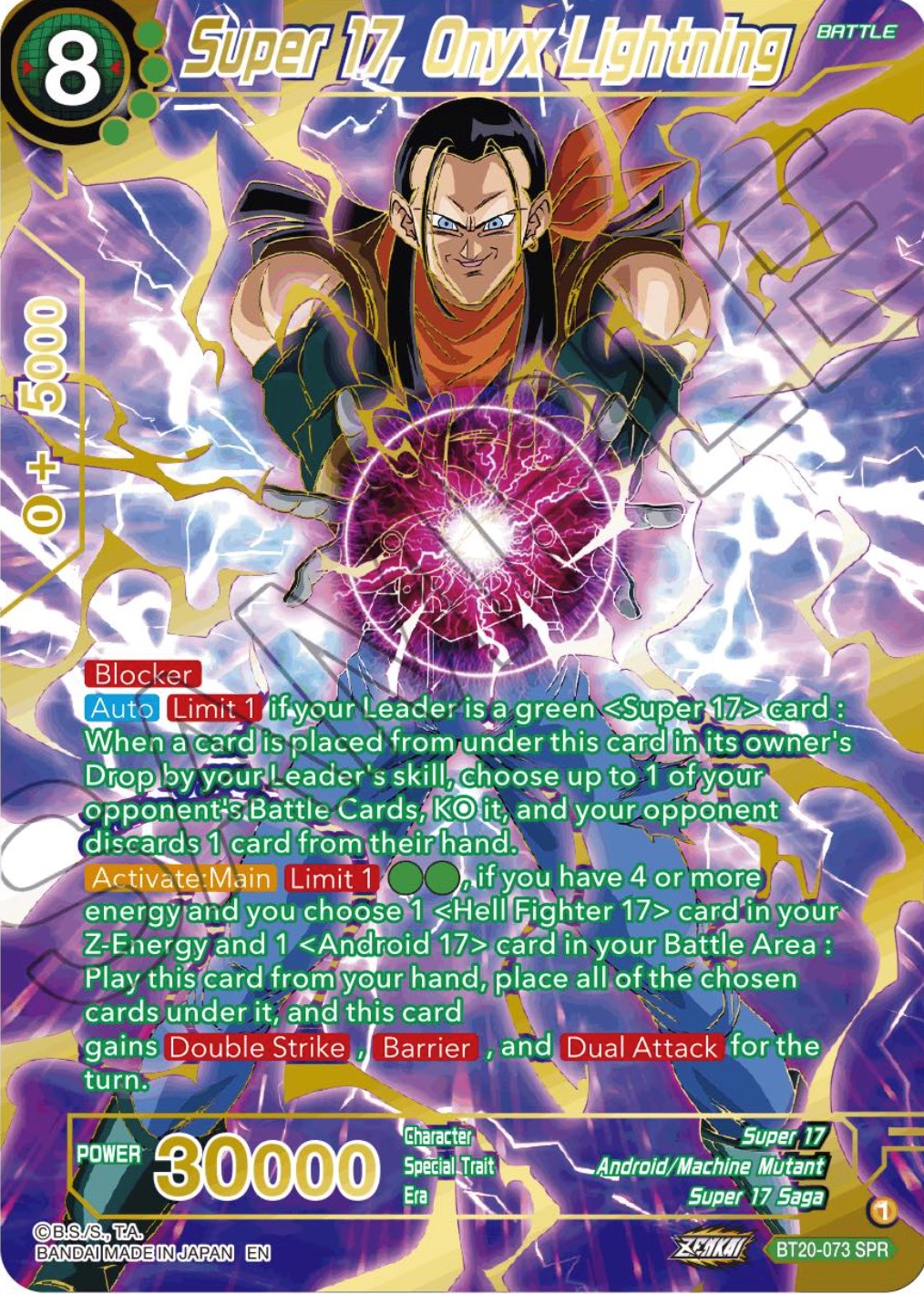 Super 17, Onyx Lightning (SPR) (BT20-073) [Power Absorbed] | Tables and Towers