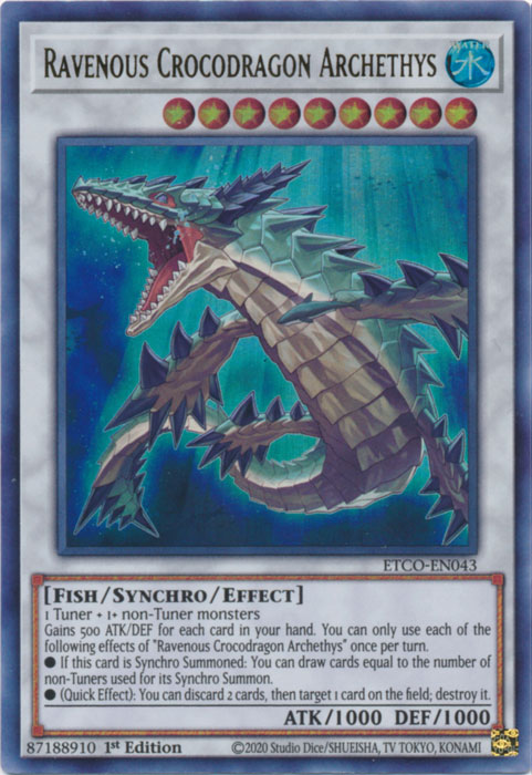 Ravenous Crocodragon Archethys [ETCO-EN043] Ultra Rare | Tables and Towers