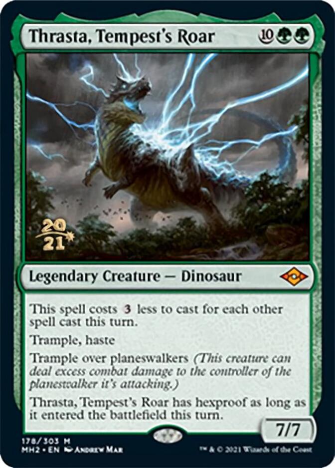 Thrasta, Tempest's Roar [Modern Horizons 2 Prerelease Promos] | Tables and Towers