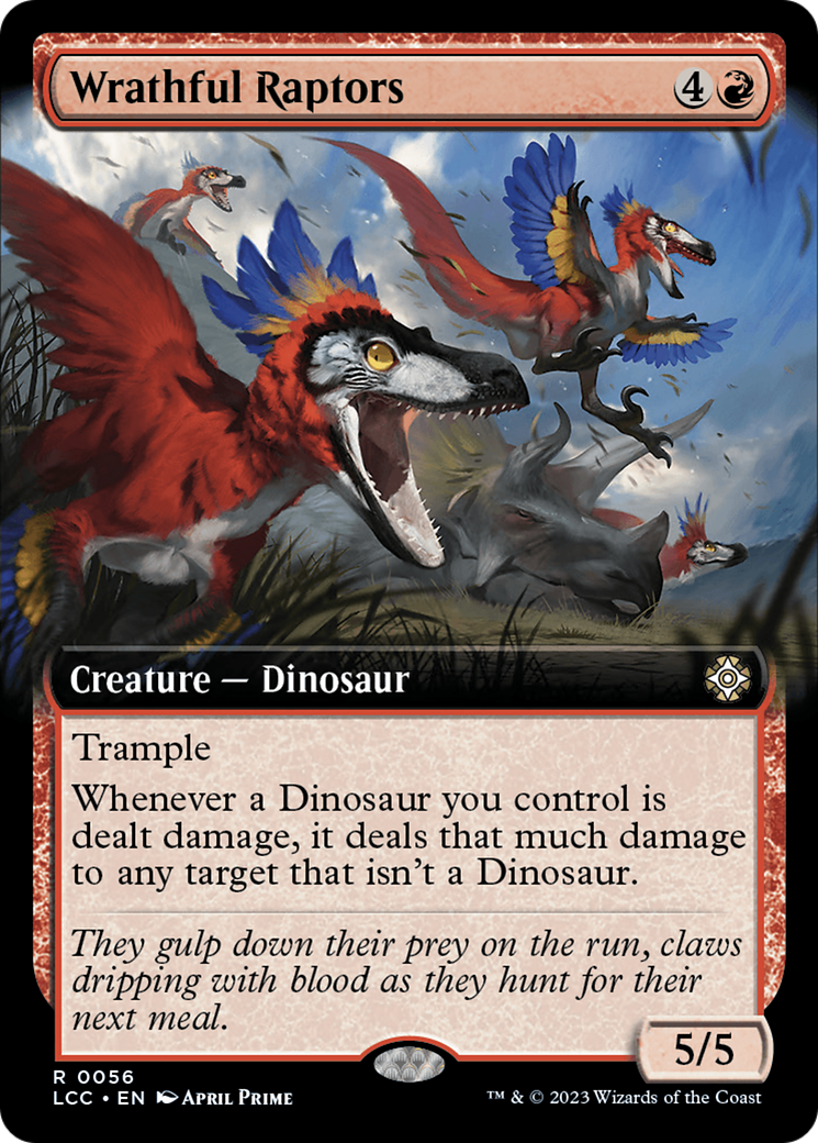 Wrathful Raptors (Extended Art) [The Lost Caverns of Ixalan Commander] | Tables and Towers