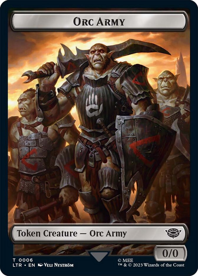 Orc Army Token (06) [The Lord of the Rings: Tales of Middle-Earth Tokens] | Tables and Towers