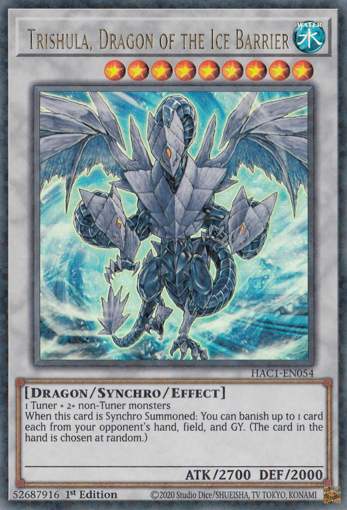 Trishula, Dragon of the Ice Barrier (Duel Terminal) [HAC1-EN054] Parallel Rare | Tables and Towers