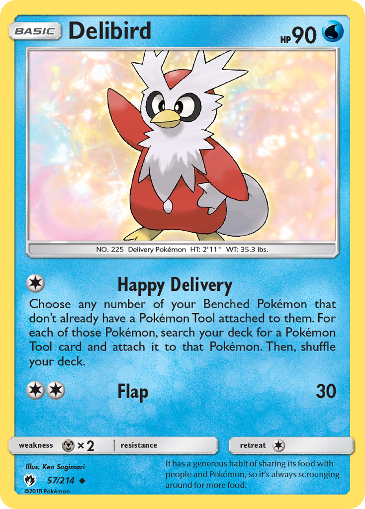 Delibird (57/214) [Sun & Moon: Lost Thunder] | Tables and Towers