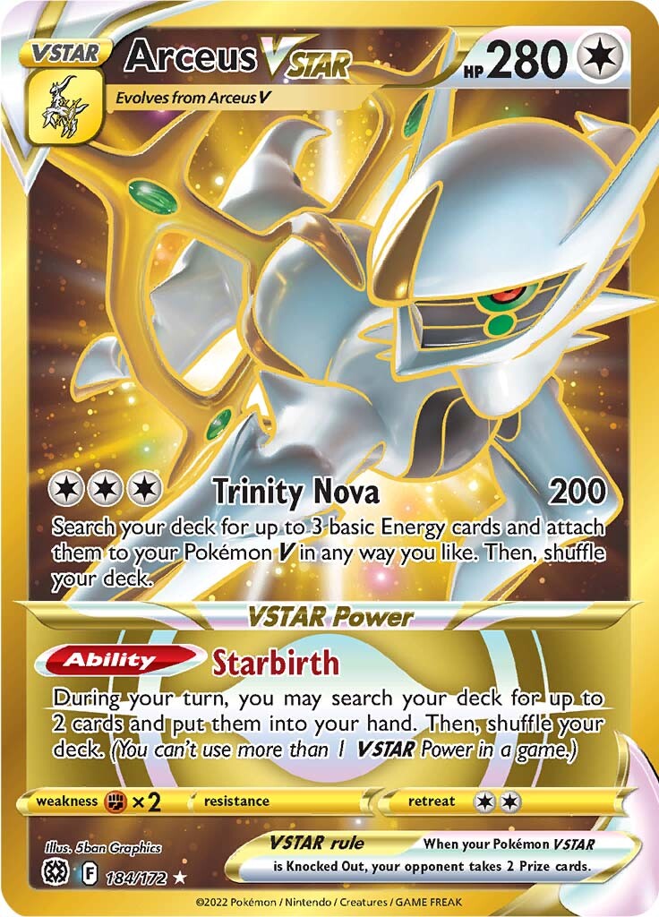 Arceus VSTAR (184/172) [Sword & Shield: Brilliant Stars] | Tables and Towers