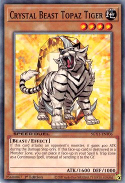 Crystal Beast Topaz Tiger [SGX1-ENF06] Common | Tables and Towers