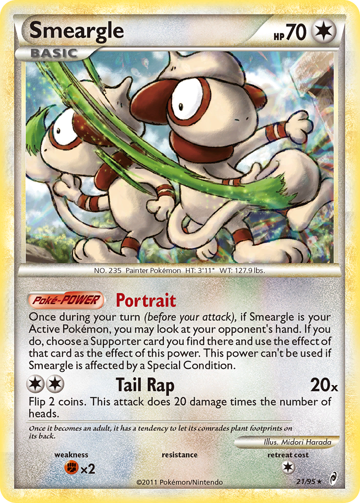 Smeargle (21/95) [HeartGold & SoulSilver: Call of Legends] | Tables and Towers