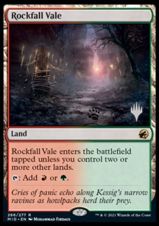 Rockfall Vale (Promo Pack) [Innistrad: Midnight Hunt Promos] | Tables and Towers