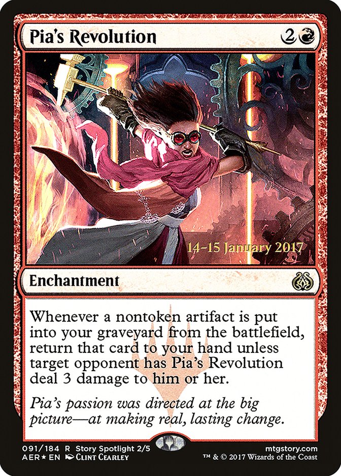 Pia's Revolution [Aether Revolt Prerelease Promos] | Tables and Towers