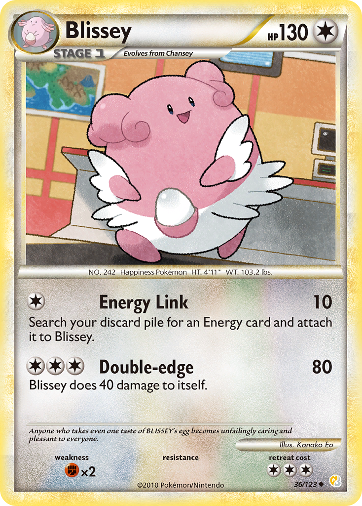 Blissey (36/123) [HeartGold & SoulSilver: Base Set] | Tables and Towers