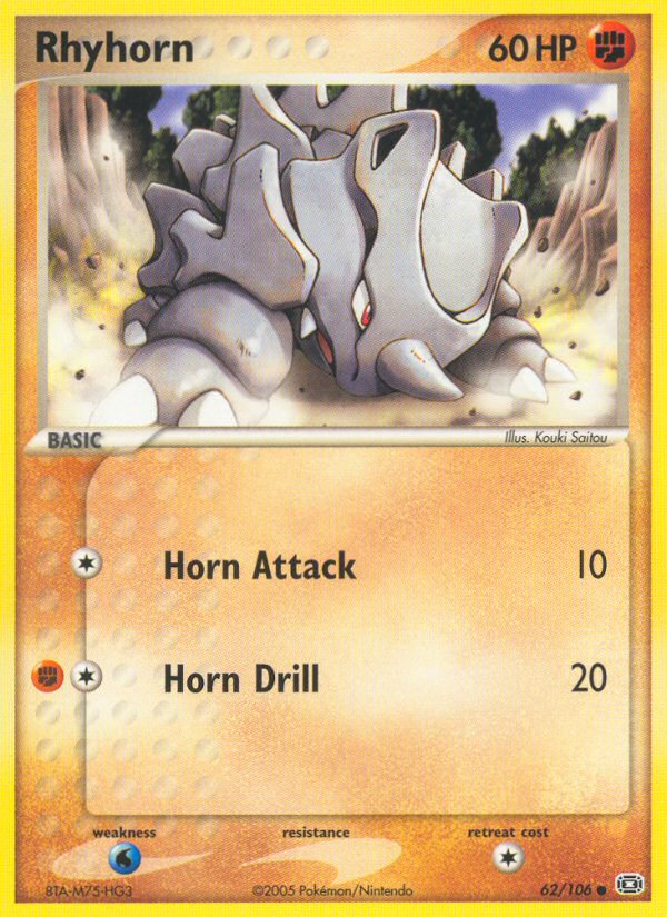 Rhyhorn (62/106) [EX: Emerald] | Tables and Towers