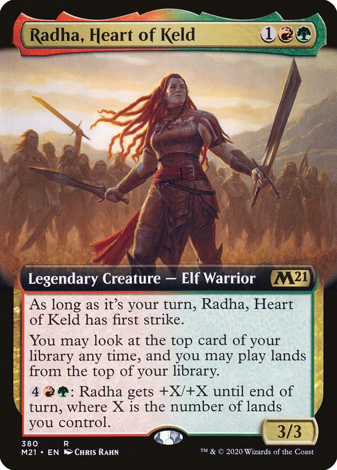 Radha, Heart of Keld (Extended Art) [Core Set 2021] | Tables and Towers