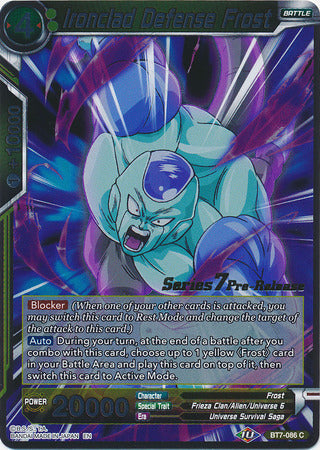 Ironclad Defense Frost (BT7-086_PR) [Assault of the Saiyans Prerelease Promos] | Tables and Towers