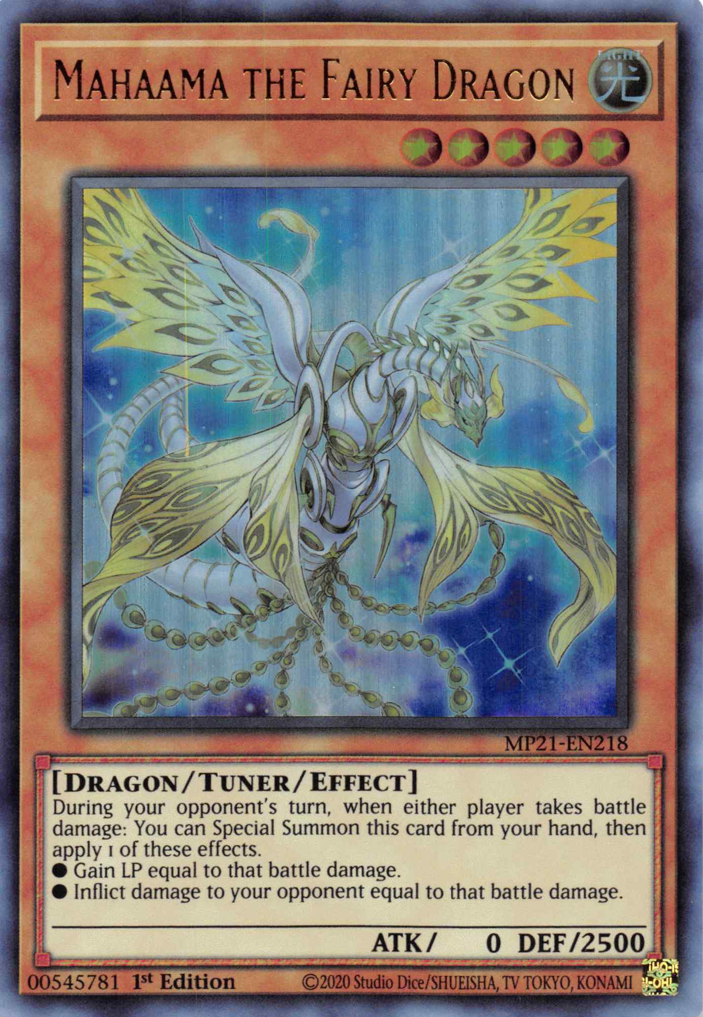 Mahaama the Fairy Dragon [MP21-EN218] Ultra Rare | Tables and Towers