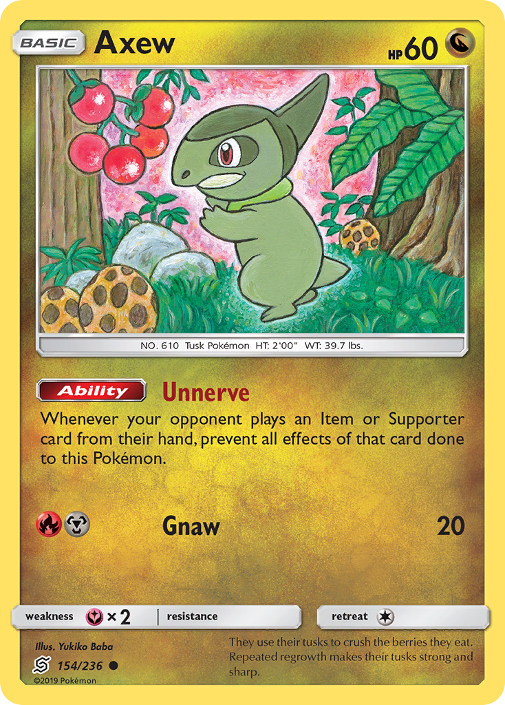 Axew (154/236) [Sun & Moon: Unified Minds] | Tables and Towers