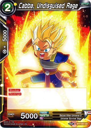 Cabba, Undisguised Rage (BT7-081) [Assault of the Saiyans] | Tables and Towers