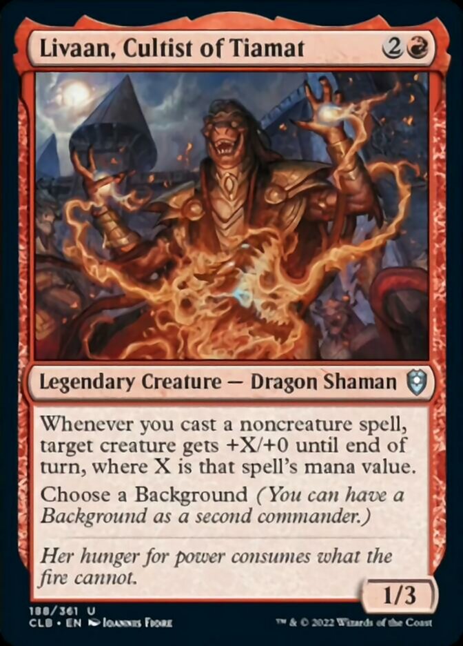 Livaan, Cultist of Tiamat [Commander Legends: Battle for Baldur's Gate] | Tables and Towers