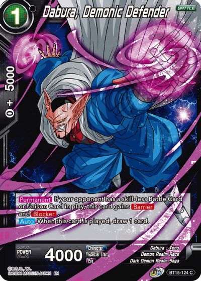 Dabura, Demonic Defender (BT15-124) [Saiyan Showdown] | Tables and Towers