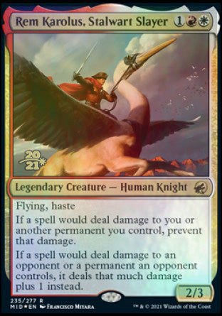 Rem Karolus, Stalwart Slayer [Innistrad: Midnight Hunt Prerelease Promos] | Tables and Towers