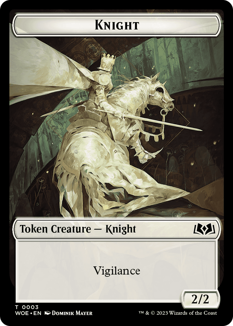 Knight // Food (0013) Double-Sided Token [Wilds of Eldraine Tokens] | Tables and Towers