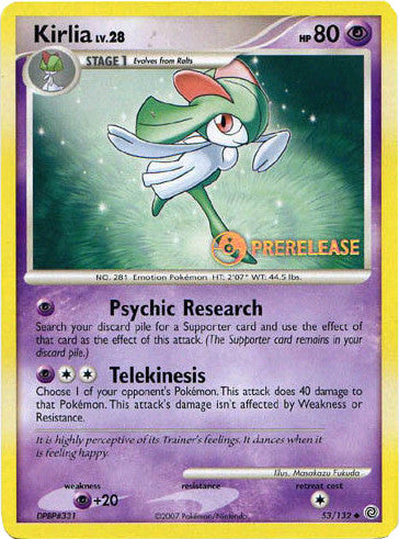 Kirlia (53/132) (Prerelease Promo) [Diamond & Pearl: Black Star Promos] | Tables and Towers